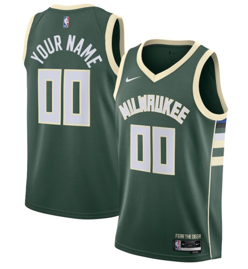Youth Milwaukee Bucks Active Player Custom Green Icon Edition Swingman Stitched Jersey